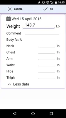 BMI-Weight Tracker android App screenshot 2